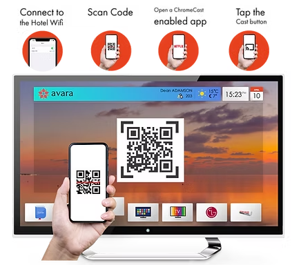 NevoTV QR code casting Phone casting made easy using NevoTek's NevoTV QR code scanner.