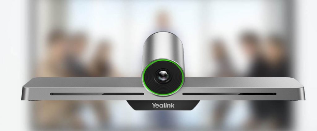 Yealink VC210 conference room video equipment for huddle size to small rooms.