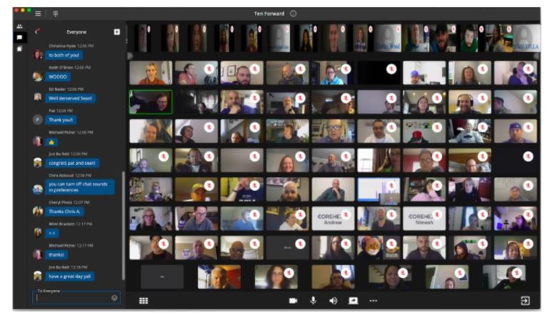 CoreNexa 7.0 Video Collaboration video tiles