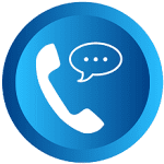 Cloud PBX omni-channel contact center phone handset and messaging bubble icon.