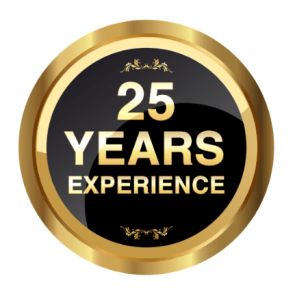 25 years of experience badge